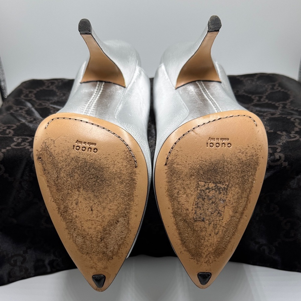 GUCCI By Tom Ford ~ Vintage Silver Metallic 8 - Picture 9 of 10